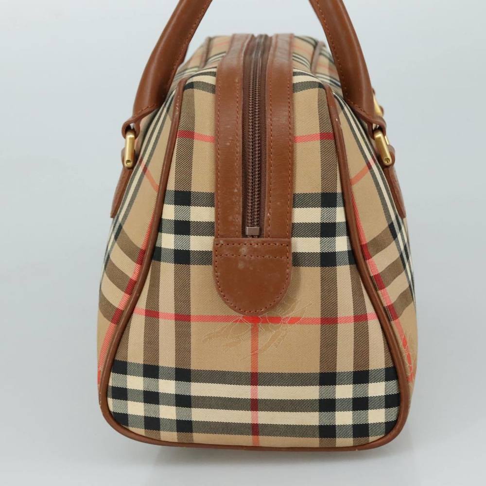 Burberrys Nova Check Hand Bag Canvas Beige Auth yk16410 - Picture 4 of 16